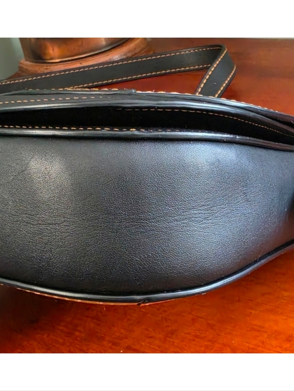 Coach 38482 1941 Saddle 23 Crossbody Patchwork Black Suede Leather Bag - Picture 7 of 16